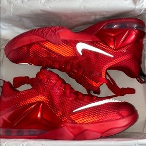 Red & Silver Lebron XII (12) Low gs